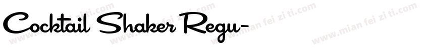 Cocktail Shaker Regu字体转换